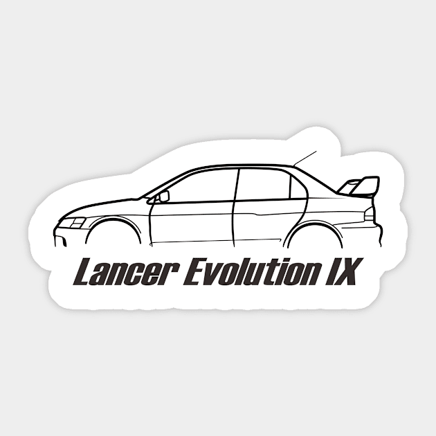 evo ix minimalist style Sticker by masjestudio